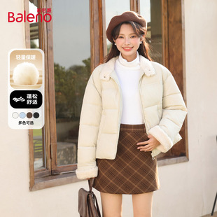 宽松休闲保暖百搭短款 韩版 面包服Q 冬季 班尼路立领棉服女2025新款