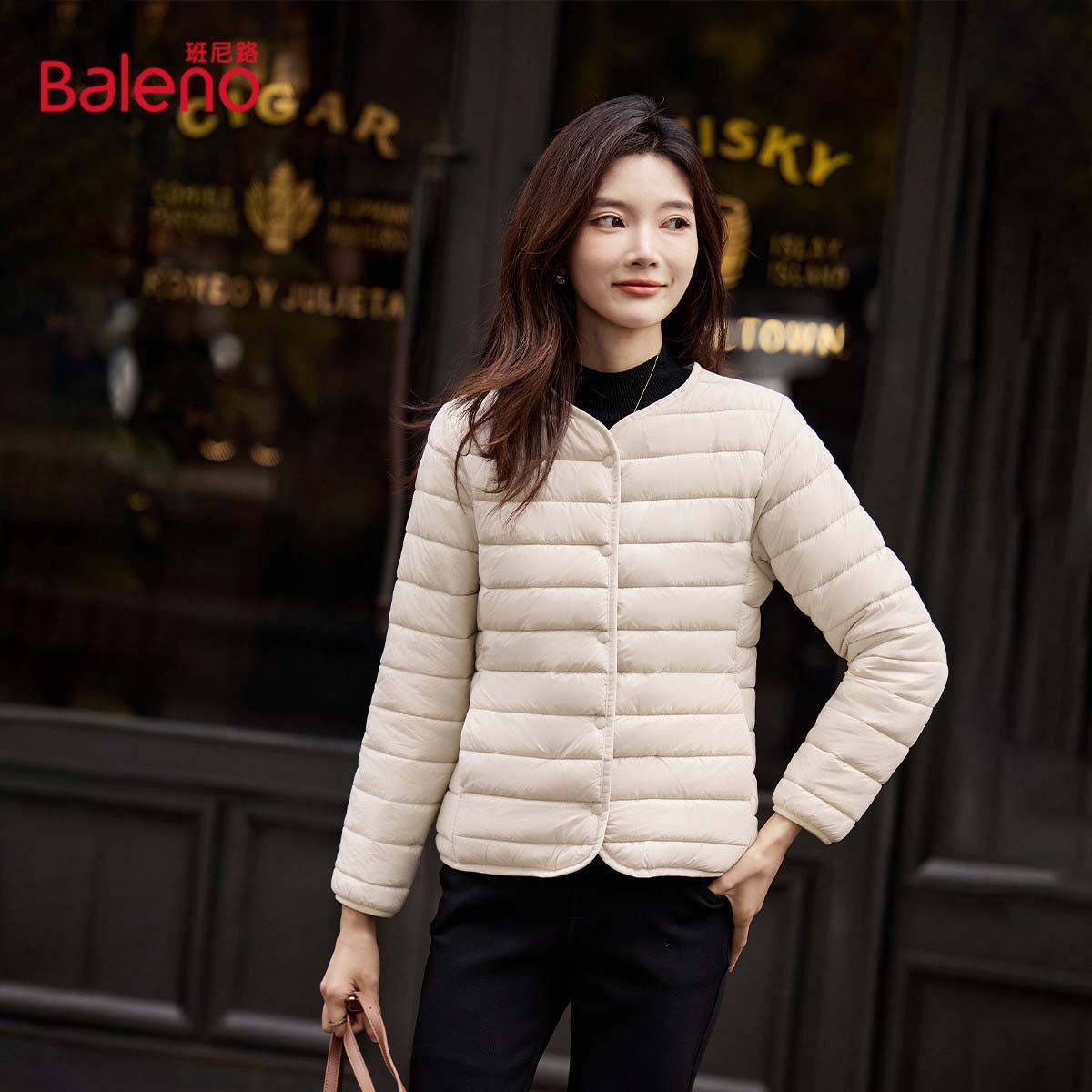 班尼路时尚洋气高级感绗缝棉服女式秋冬季居家休闲轻薄圆领外套J,女装/女士精品,棉衣/棉服,淘宝优惠券,粉丝福利购,淘宝优惠卷