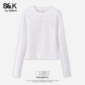T恤女2026春夏季 新款 凉感防晒款 班尼路S&K系列速干长袖 修身 上衣M