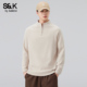 纯色潮流卫衣休闲打底衫 班尼路SK半拉链立领长袖 T恤男秋冬季