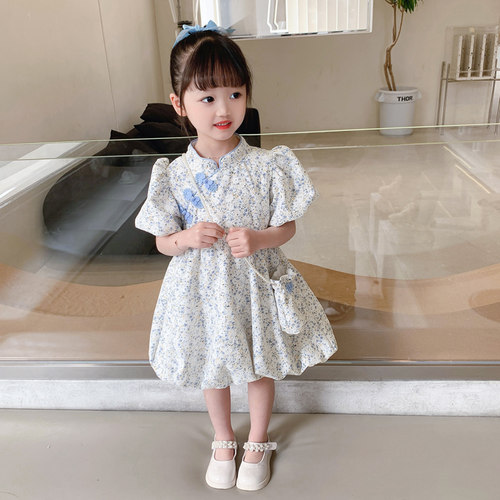 女童旗袍连衣裙夏装古风新款裙子