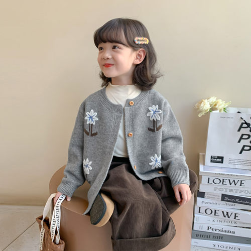 女童春季开衫毛衣2026新款韩版