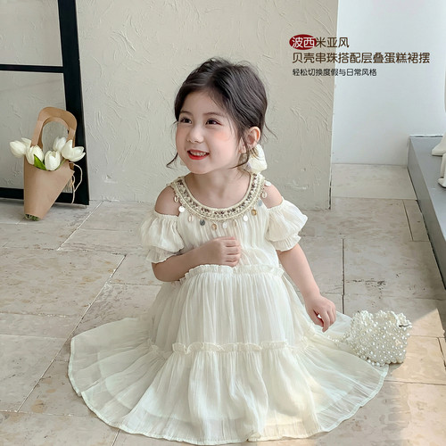 女童连衣裙夏装2026新款女孩超好看公主裙洋气宝宝夏季高级感裙子