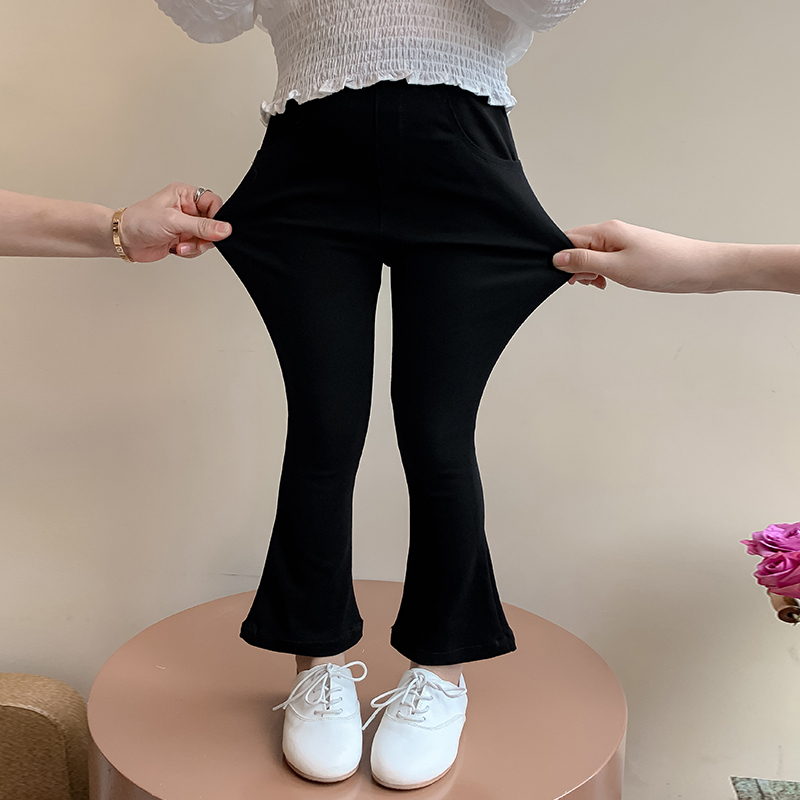 女童裤子秋装2025新款儿童修身长裤喇叭裤春秋款小女孩洋气休闲裤