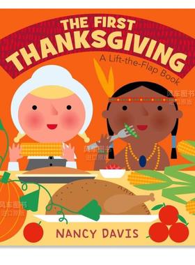 【预售】第一个感恩节 The First Thanksgiving 英文原版儿童节日科普绘本故事书 幼儿英语启蒙纸板书3-6岁 蓝思阅读分级AD430L