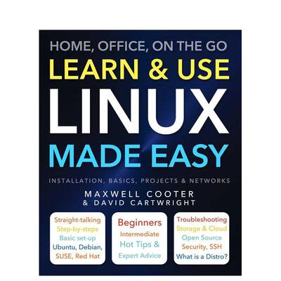 【现货】Learn & Use Linux Made Easy，学习并使用Linux操作系统一点通 Maxwell Cooter|David Cartwright 生活图书