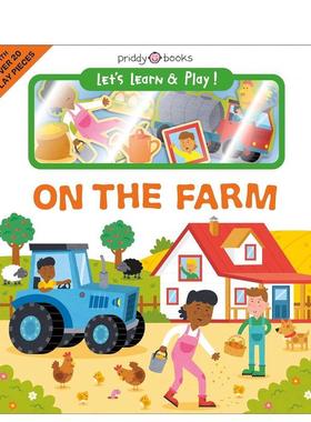 【现货】【边玩边学】农场 益智场景互动书Let's Play & Learn! On the Farm英文进口原版儿童趣味图书3-6岁Roger Priddy