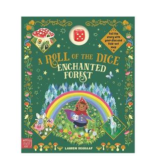 Enchanted 掷骰子：穿越魔法森林 骰子 地图 Dice Forest the 内附折叠式 Roll 英文儿童趣味Lauren 计数器 预售