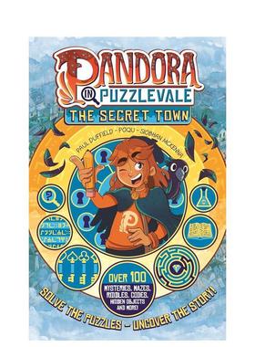 【预售】潘多拉的谜境山谷：秘密小镇大冒险Pandora in Puzzlevale: The Secret Town英文进口原版儿童趣味图书Paul Duffield  Si