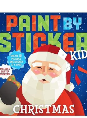 【预售】Paint by Sticker Kids: Christmas，儿童贴纸绘画：圣诞节 英文进口原版贴纸图书WORKMAN PUBLISHING Workman外文正版