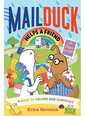【预售】【翻翻书】鸭子邮差帮助朋友【A Mail Duck Special Delivery】Mail Duck Helps a Friend英文进口原版儿童趣味图书Sirot
