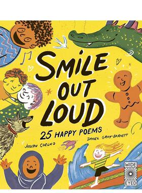 【预售】大方微笑：25首快乐诗【Poetry to Perform】Smile Out Loud: 25 Happy Poems: Volume 2英文儿童图书籍进口原版Wide Eye