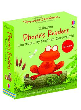 【预售】Usborne Phonics Readers自然拼读故事（12册套组礼盒） 英文进口原版儿童自然拼读图书 Usborne6-9岁