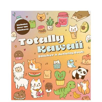 【预售】日系可爱贴纸互动册 Totally Kawaii Sticker & Activity Book 英文进口原版图书Editors of Chartwell Books