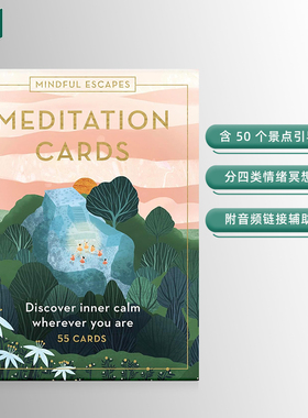 【现货】正念放松冥想 Mindful Escapes Meditation Cards: Discover inner calm wherever you are 英文原版心灵励志图书
