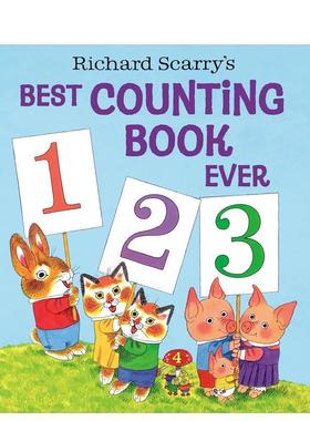 【预售】理查德-斯卡利的超棒数数书Richard Scarry's Best Counting Book Ever英文进口原版图书儿童绘本Written and illustrate