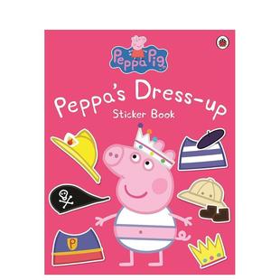 装 6岁Ladybird 儿童趣味图书3 Sticker 现货 小猪佩奇 Book Peppa 扮贴纸书 英文进口原版 Dress Pig