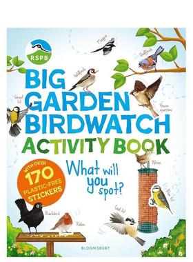 【现货】英国皇家鸟类保护类协会儿童观鸟活动⼿册 （含170张贴纸）RSPB Big Garden Birdwatch Activity Book 英文进口原版儿童绘