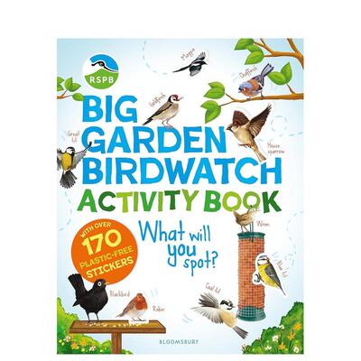 【现货】英国皇家鸟类保护类协会儿童观鸟活动⼿册 （含170张贴纸）RSPB Big Garden Birdwatch Activity Book 英文进口原版儿童绘