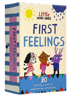 【预售】【little Word 预售izz】First Feelings 30张活动卡牌帮助探索情绪 儿童绘本-自我认知/情绪管理 英文原版图书籍进口正版
