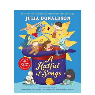 code 满满一顶帽子 附音频二维码 英文进口原版 song 歌 with Songs Julia 儿童启蒙图书Donaldson Hatful 预售