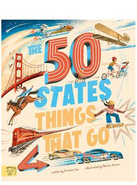 【现货】全美50州交通大观 The 50 States英文进口原版儿童绘本图书 奇趣冷知识 手绘地图 大开本 Kristen Lee