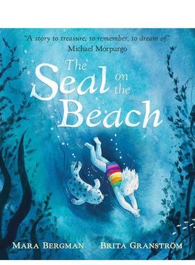 【预售】孤独海滩的银斑海豹The Seal on the Beach英文进口原版儿童绘本图书3-6岁 自我认知/情绪管理Mara Bergman  Brita Grans