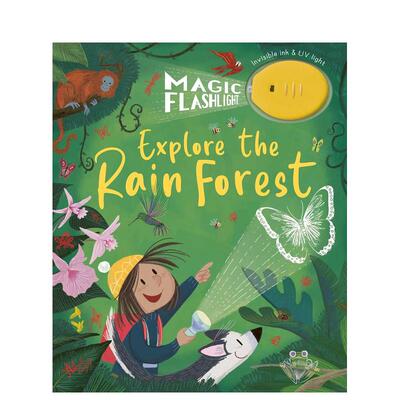 【预售】魔法手电筒：探索雨林 Magic Flashlight: Explore the Rain Forest 英文进口原版儿童绘本