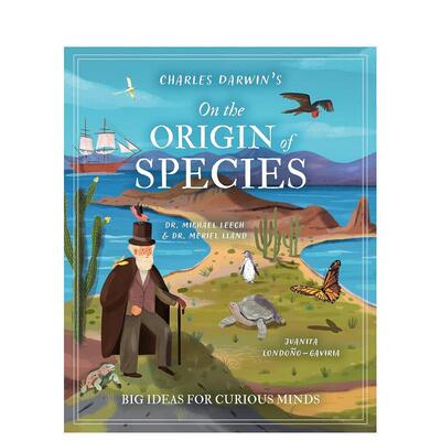 【预售】查尔斯·达尔文的物种起源 Charles Darwin'S On The Origin Of Species 英文进口原版儿童绘本9-12岁Leach  Michael外文