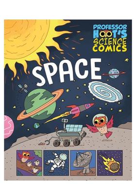 【预售】科学大冒险漫画系列：太空（平装） Professor Hoot's Science Comics: Space 英文进口原版儿童绘本图书 STEAM知识科普系