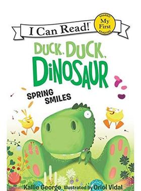【现货】 Duck, Duck, Dinosaur: Spring Smiles，【鸭子，鸭子，恐龙】:英文原版图书 George 儿童分阶阅读