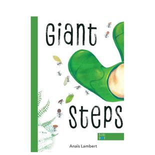 脚步 人 Giant Steps英文进口原版 Dot 儿童绘本图书Blue 预售
