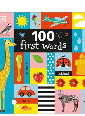 【现货】100个单词100 first words英文进口原版儿童图书3-6岁自然拼读DK