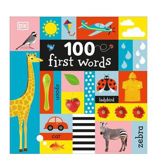 现货 儿童图书3 100个单词100 words英文进口原版 6岁自然拼读DK first