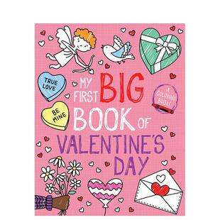【预售】我的涂色启蒙书:情人节 My First Big Book of Coloring: Valentine's Day 英文进口原版儿童趣味