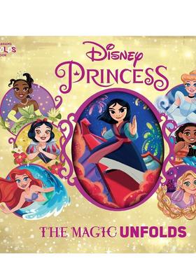 【现货】迪斯尼公主：手风琴式折页书【Unfolds Book】Disney Princess英文儿童图书籍进口原版Abrams3-6岁