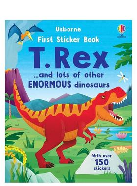 【现货】霸王龙贴纸书First Sticker Book T. Rex英文进口原版儿童趣味图书Alice Beecham and Diego Vaisberg3-6岁