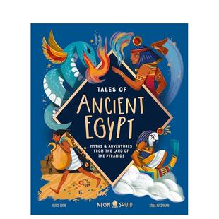英文进口原版 预售 Ancient 儿童绘本图书Cook Neon Tales 古埃及传说 Squid Hugo Egypt