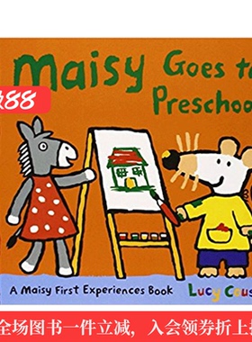 【预售】Maisy系列Goes to Preschool小鼠波波上幼儿园 英文儿童绘本适合3-6岁