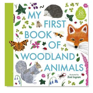 现货 First Woodland 进口书籍Zoe 林地动物 图书外版 第一本书 Ingram Animals英文儿童绘本原版 Book
