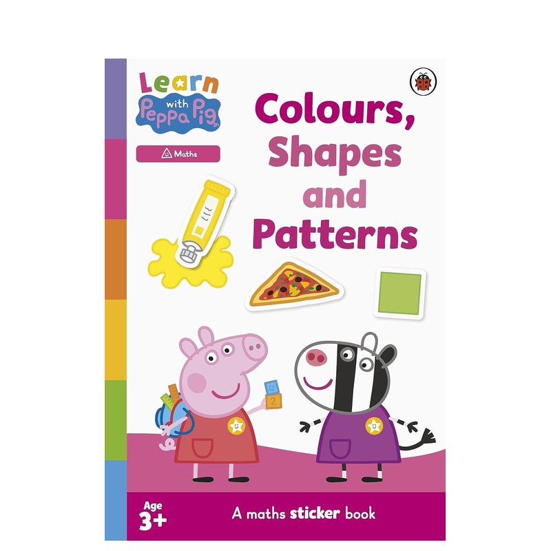 【现货】和佩奇一起学习：颜色、形状和图案贴纸活动书 Learn with Peppa 英文进口原版儿童趣味