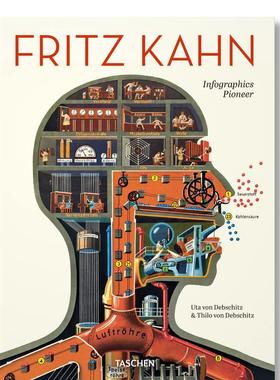【现货】【翰德原版】Fritz Kahn. Infographics Pioneer，Fritz Kahn：信息图形先锋 英文原版图书籍进口正版字体图案标志设计Ut