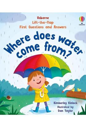 【现货】【问答翻翻书】水从何处来？【Lift the Flap First Questions and Answers】Where does water come from？英文进口原版
