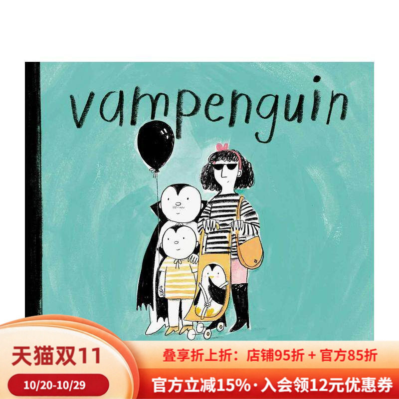 【现货】吸血企鹅宝宝Vampenguin英文进口原版儿童绘本图书6-9岁Lucy Ruth Cummins节日庆典