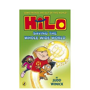 儿童漫画图书6 Judd 2：拯救整个世界Hilo The Whole Saving 希罗漫画系列 9岁Winick Wide英文进口原版 预售