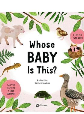 【现货】【自然故事翻翻丛书】这是谁的宝宝？ 【Stories from Nature】英文进口原版儿童趣味图书 互动科普翻页Radka Piro