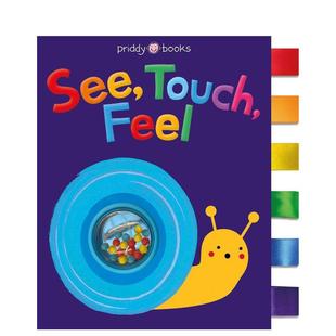 触摸 Touch 预售 观看 Sensory 儿童趣味图书3 First 感受 感官认知书 Cloth Feel 布艺书See 英文进口原版 Book