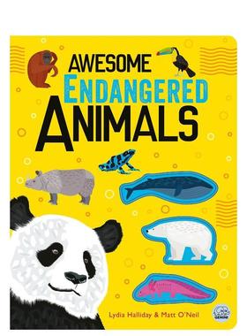 【预售】【惊叹大自然】濒危动物【Awesome Nature】Awesome Endangered Animals 英文进口原版儿童绘本图书 6-9岁 Gemini Editio