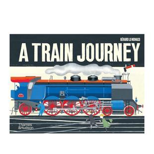 火车之旅立体书 MonacoA Journey history rail 法国立体书艺术家Gerard pop 儿童 travel英文进口原版 Train 现货