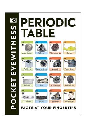 【预售】【口袋图鉴百科】元素周期表 【Pocket Eyewitness】Periodic Table 英文进口原版儿童绘本图书DK